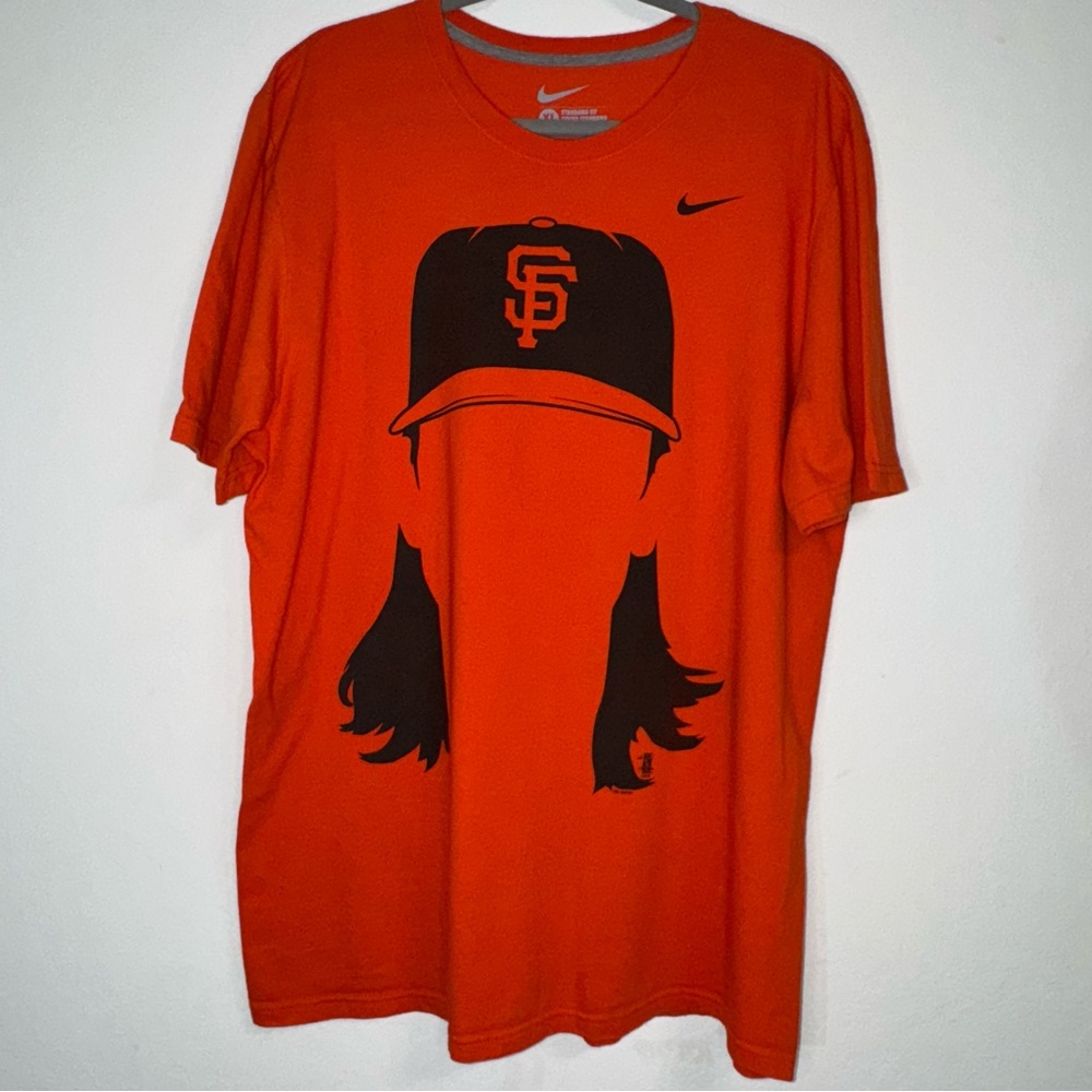 2011 Vintage Rare Nike Hairitage Shirt Sz XL Tim Lincecum San Francisco Giants
